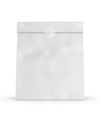 Blank Craft Paper Bag Packaging For coffee beans dry fruits and other food items. 3d illustration.