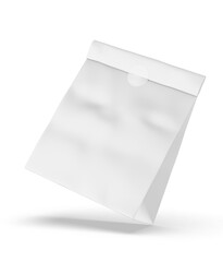 Blank Craft Paper Bag Packaging For coffee beans dry fruits and other food items. 3d illustration.