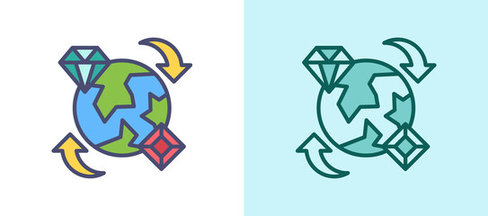 Gemstone Trade whitegreen icon