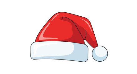 Isolated Vector Illustration of a Festive Santa Hat