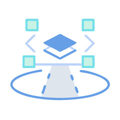 Data Flow Visualization with Blocks and Arrows on Black Background