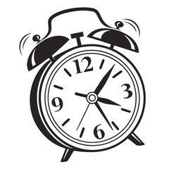 Vintage Alarm Clock Ringing with Vibrating Bells time retro