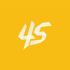 45 Years Anniversary Logo collection gradient Vector Template Illustration