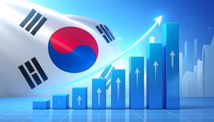 South Korea Economic Growth Stock Market Investment Financial Chart