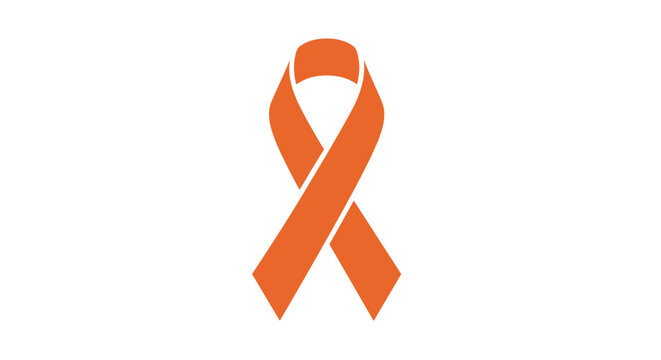 Orange awareness ribbon representing various causes such as hunger and self-injury awareness.