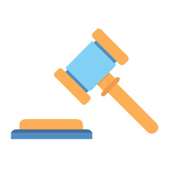 Gavel symbol of justice and legal authority in court
