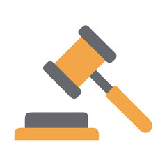 Gavel illustration depicting the legal system and judicial process