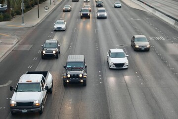 Busy daytime traffic in the city