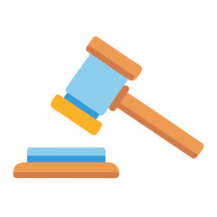 Gavel illustration symbolizing justice and legal decisions concept