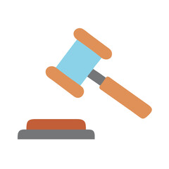 Gavel illustration representing justice law and legal system concept