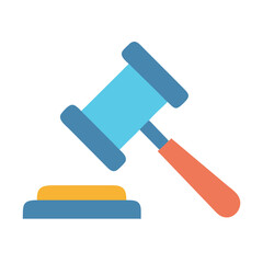 Gavel block icon representing law justice authority symbolism