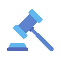 Gavel graphic on black background for justice concept illustration