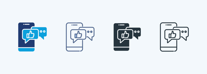 Social Media Marketing Multiple Style Icon Collection