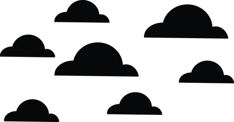 Stylized cloud illustration with vibrant color palette