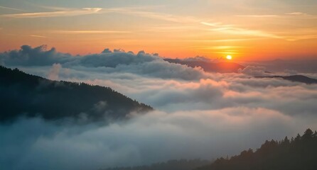 sunrise over the mountains