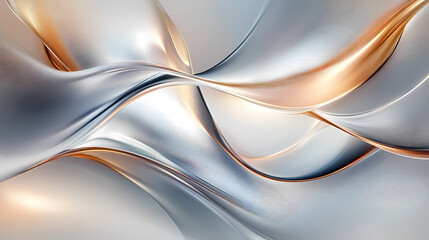 Naklejka premium Abstract Flowing Metal Lines Design