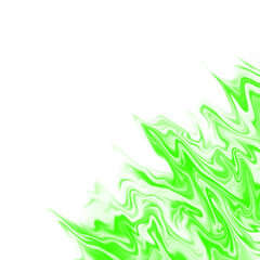 Abstract Green Liquid Flame Border