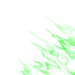 Abstract Green Smoke Wave Border