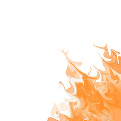 Abstract Orange Liquid Flame Border