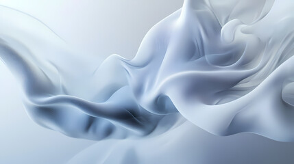 Fototapeta premium Abstract Flowing Light Gray Fabric