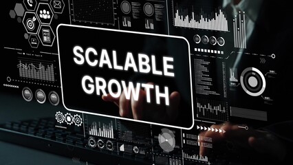 Innovative Digital Interface Promoting Scalable Growth and Business Development Strategies in a Modern Workspace. Asymptotic smart data analytic.