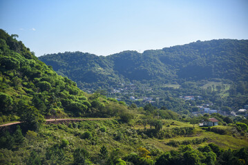 Fototapeta premium Landscape of Serra Geral Hills in Central Rio Grande do Sul, Brazil