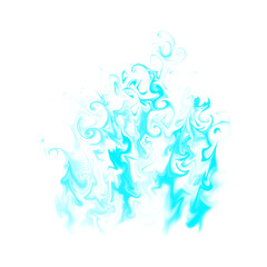Cyan Ink Smoke Flow