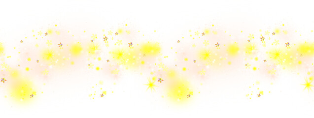 Christmas decoration seamless border, Winter background with ice snowflakes.