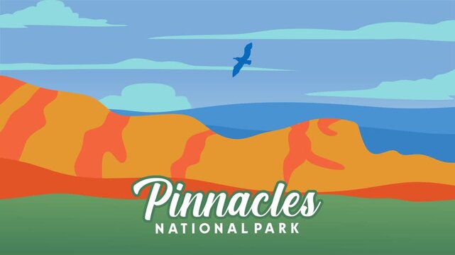 beautiful natural views and sky at pinnacles national park