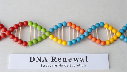 Colorful DNA Model Representing Structure and Evolution in Biological Science Education and Research Environment