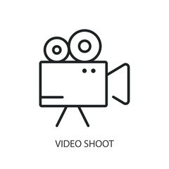 Video shoot thin line icons. Original vector illustration.