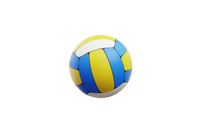 3D animation volleyball sport game ball activity suitable for sports promotions, fitness content, and recreational themes