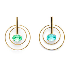 Ear rings-fancy earring-new design-beautiful-modern earring-stylish-round earring-fashionable-model earring-modular-light blue-green-white background