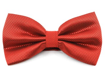 Bright red bow tie
