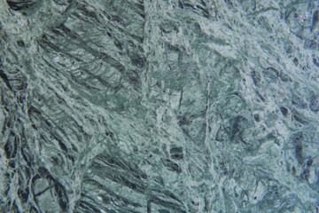 Marble stone with green and white patterns found in nature