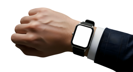 Smartwatch Mockup Wearable Tech Template Blank Screen Display Application
