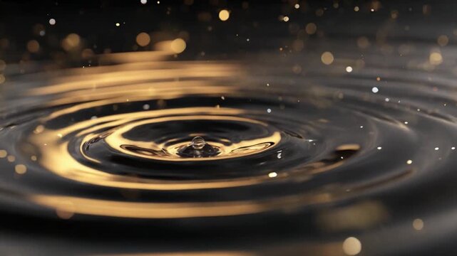 Serene Ripples: A captivating scene of water ripples, each expanding outward from the point of impact, creating a mesmerizing display of liquid dynamics, captured with elegant light and shadow