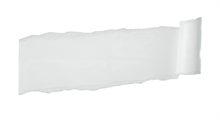 Torn paper edge with curl for adding your message, creating dynamic layouts, adding a unique touch, or crafting eye-catching designs.