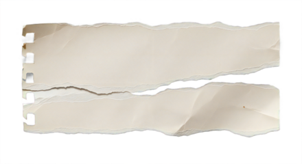 Distressed cream paper torn edges ready for your message or product overlay, offering vintage style and texture for adding unique flair