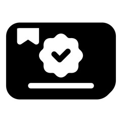 Certificate icon for achievement and validation