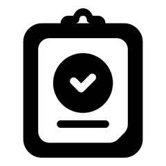 Clipboard with checkmark icon for approval and standard