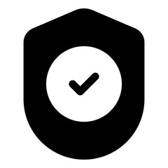 Shield with checkmark icon for security and verification