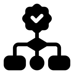 Workflow icon for process and organization