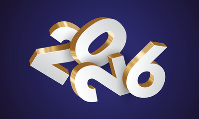 2026 Happy New Year Background Design. Greeting Card, Banner, Poster. Vector Illustration.