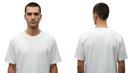 T shirt mockup template design front back view apparel clothing fashion