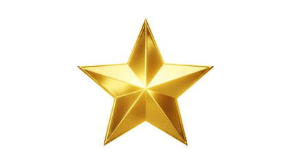 Fototapeta premium Golden Star Award Trophy on Transparent Background for Recognition and Achievement