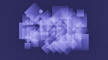 Grid-based abstract composition with semi-transparent squares