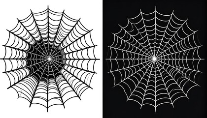 Black and White Spider Web Design.