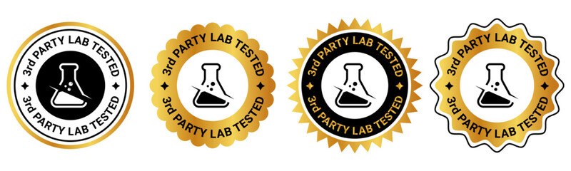 Third Party Lab Tested Badges Quality Assurance Certification Labels © Muhammad
