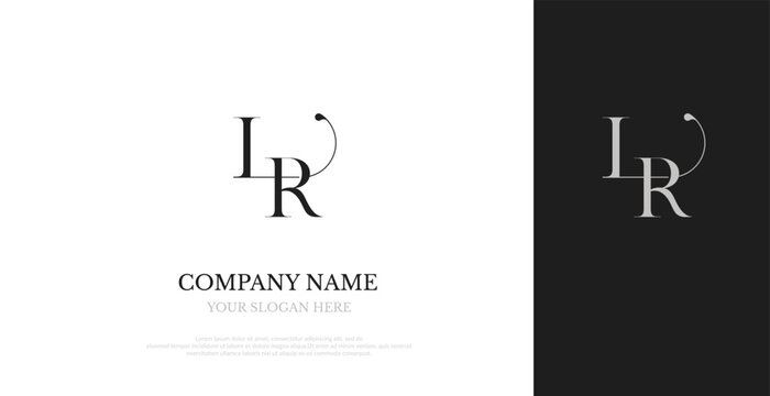Initial LR Logo Design Elegant